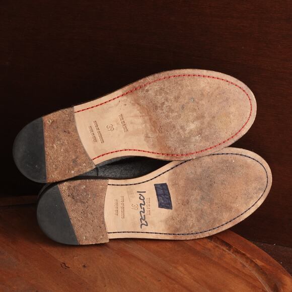 Band of Outsiders Oxfords Womens SZ EU 39 US 8.5-9 Gray Felted Wool Shoes Italy - Picture 9 of 14